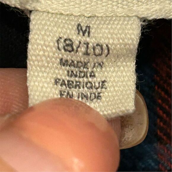 Tucker + Tate Boys' Blue Plaid Flannel Button-Up Shirt Size 10-12 - Picture 6 of 12